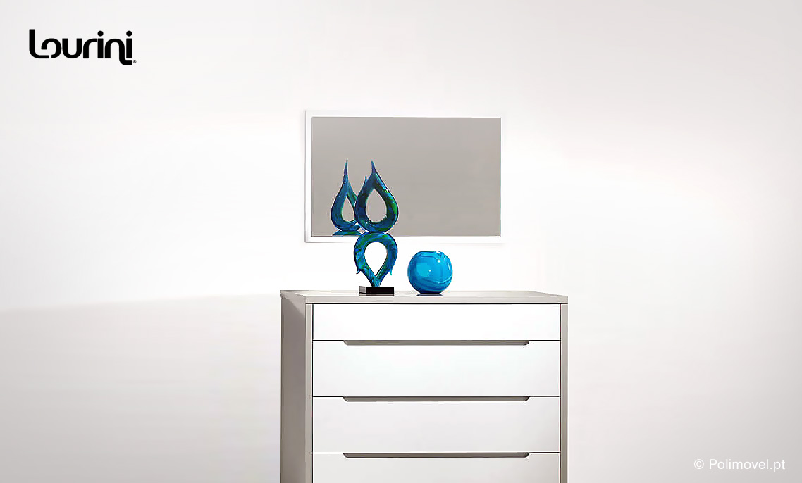 Espelho LOURINI Viena Cinza/Branco Espelho LOURINI Viena Cinza/Branco