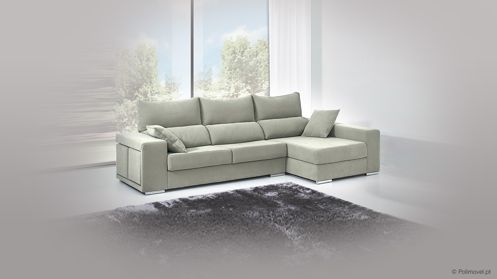Sofá Chaise Longue LOURINI Luna