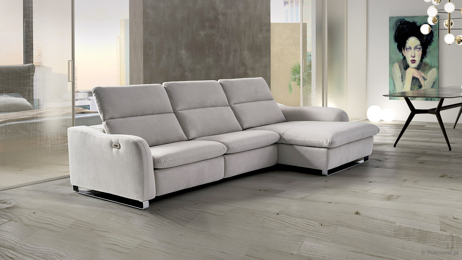 Sofá Chaise Longue Relax TORRESOL Gino