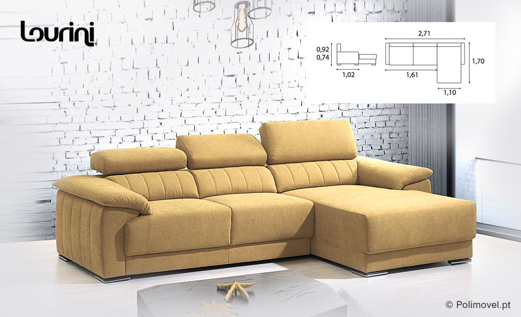 Sofá Chaise Longue LOURINI Orly Sofá Chaise Longue LOURINI Orly